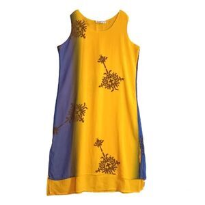 Colorful Sleeveless Round Neck Lagen Look Fully Lined Layered Maxi Dress…